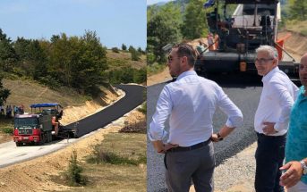 Kadriu merr pjesë në fillimin e asfaltimit të rrugës Muqivërc – Kranidell – Selishtë